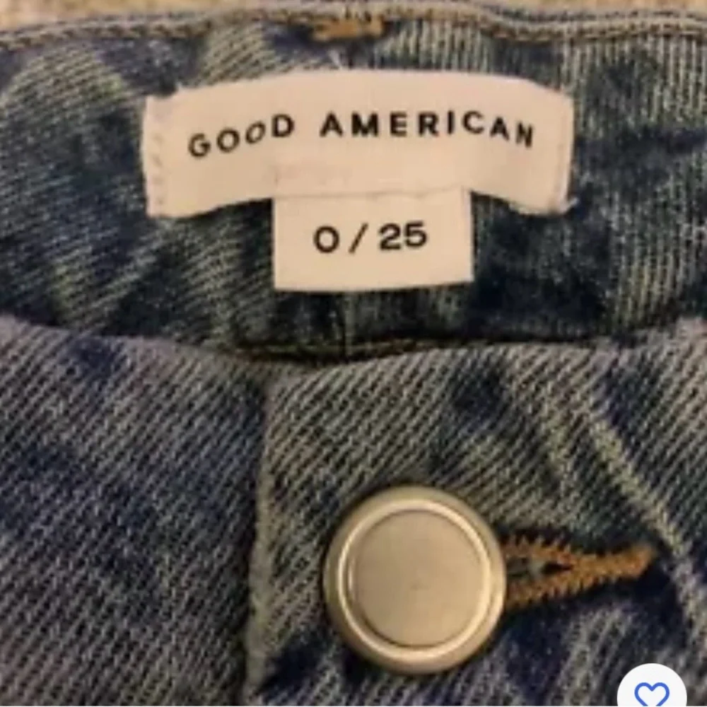 Good American Good Classic Women’s Distressed Hi Rise Indigo Jeans 0/25 - Picture 4 of 7